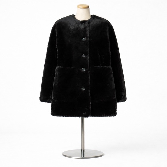 Proenza Schouler Jackets & Blazers - Proenza Schouler Penelope Faux Fur Coat White Label Women's Size Medium Black